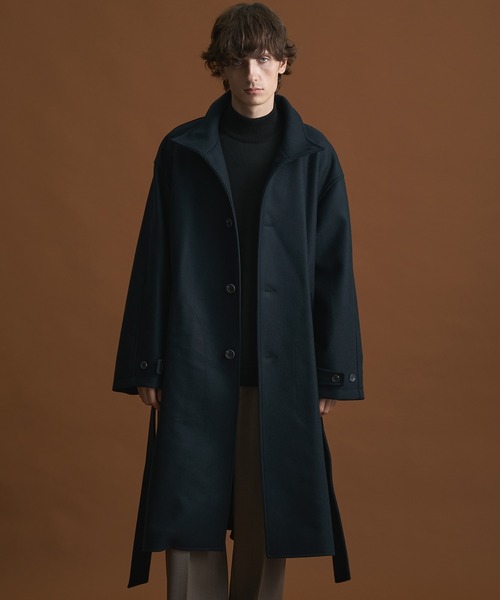 Super140s メルトンスタンドコート(1 DARK GREEN): : メンズ｜PUBLIC