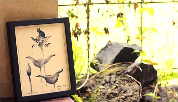 バリ絵画 猫！バリ島ウブドで暮らす猫のバリ島アート | ピュアラバリ