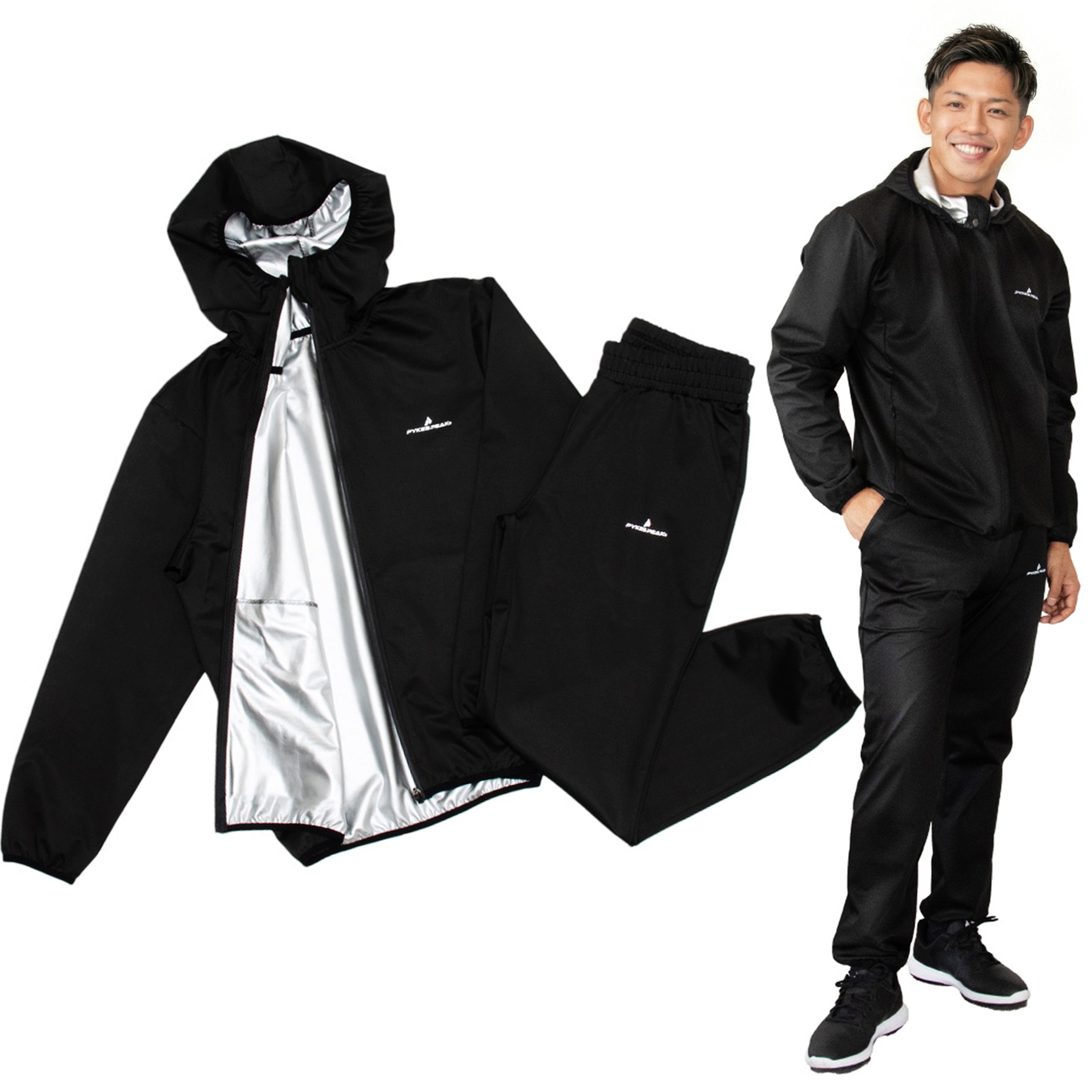 PYKES PEAK] パイクスピーク サウナスーツ 男女兼用 上下セット メンズ