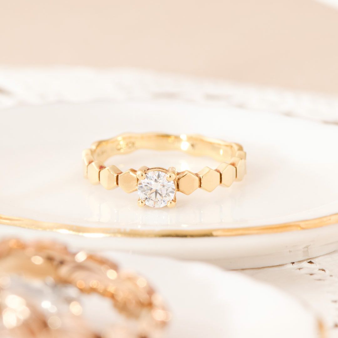 K18】メルティーハニーダイヤモンド リング【オーダージュエリー