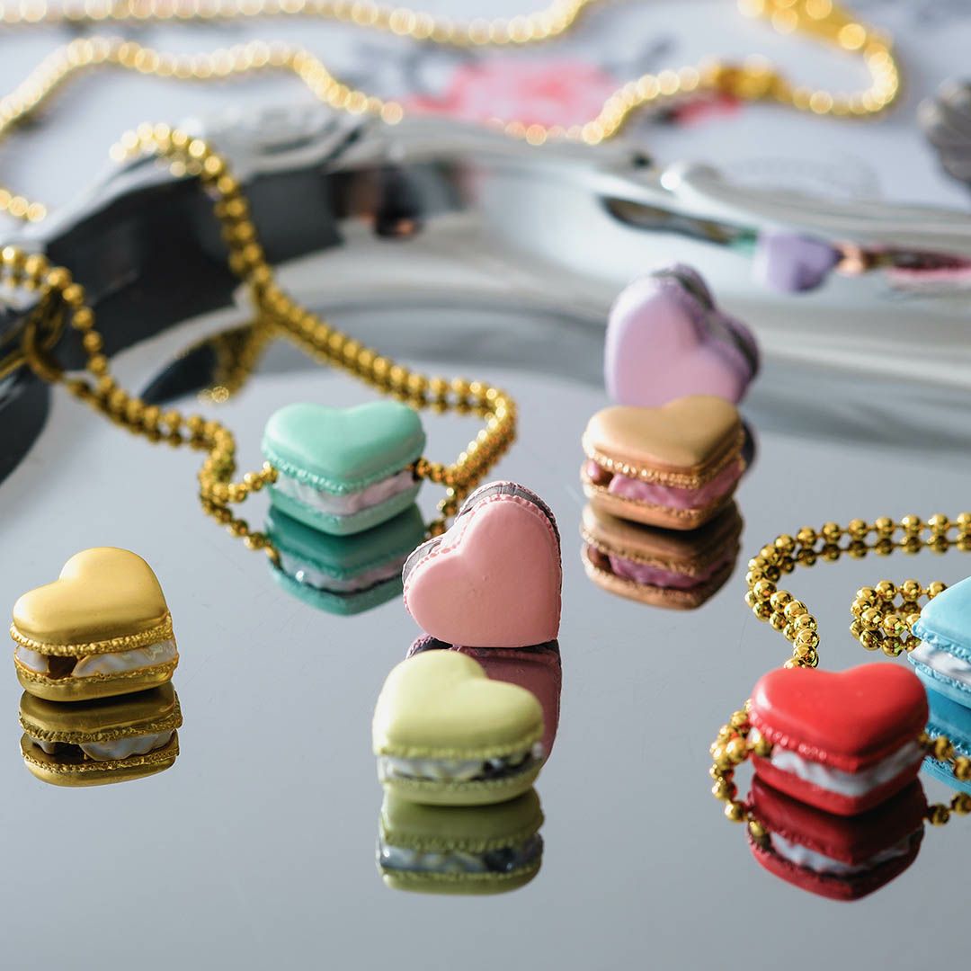 エラベルラブハートマカロン チャーム(ミント) | Q-pot. ONLINE SHOP