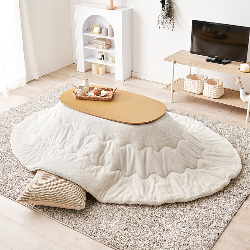 折りたたみ楕円形こたつ [幅90][単品/セット] Carumina+Luna/moku moku