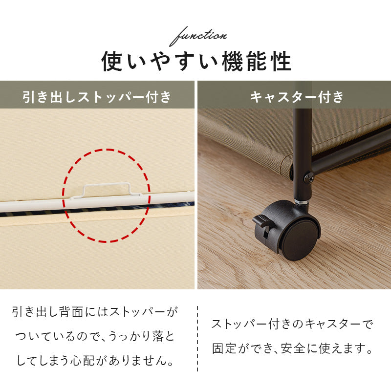 ハンガーラック 引出し5杯 S字フック付き [幅105] | ハンガーラック