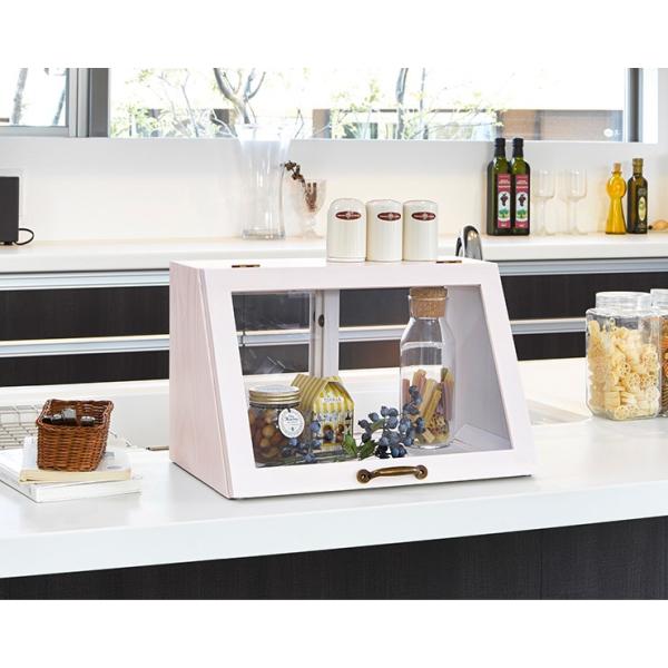 カウンター上ガラスケース 1段タイプ 天然木 半完成品 [幅40] | 食器棚