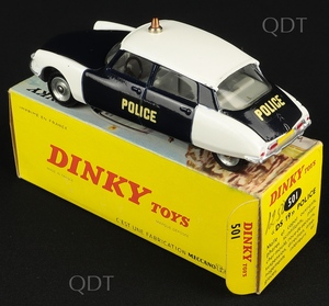 French Dinky 501 Citroen DS19 POLICE - QDT