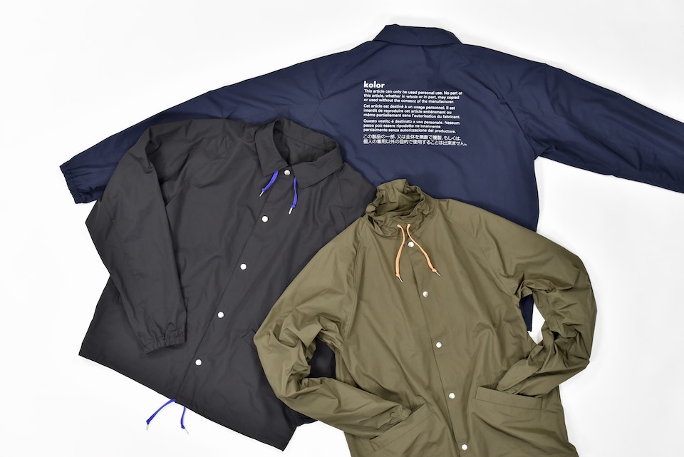 kolorが伊勢丹新宿店限定コーチジャケットを発売。ブランドネームタグ