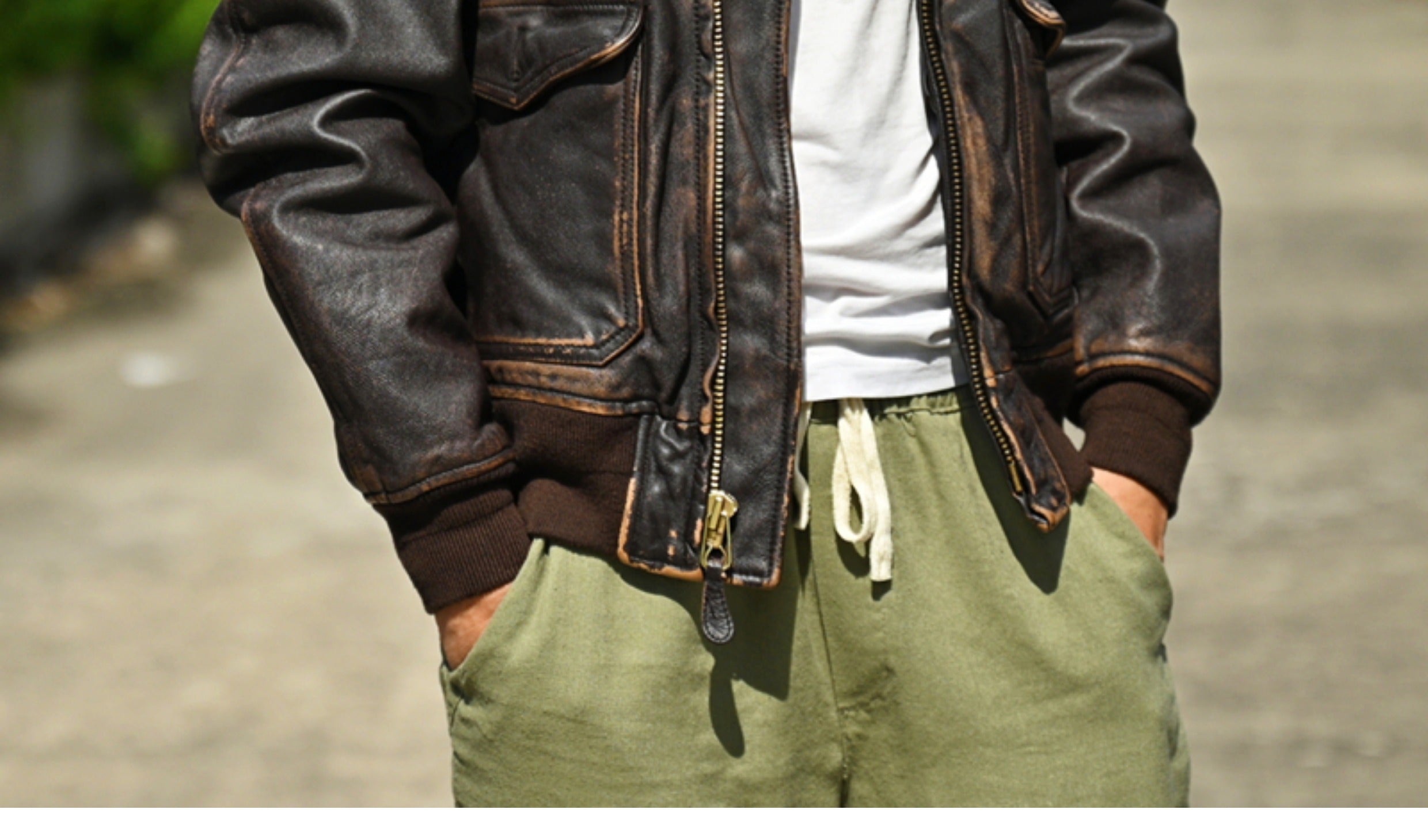 絶妙なヴィンテージ加工☆ゴートレザーG-1 フライトジャケット☆M～2XL