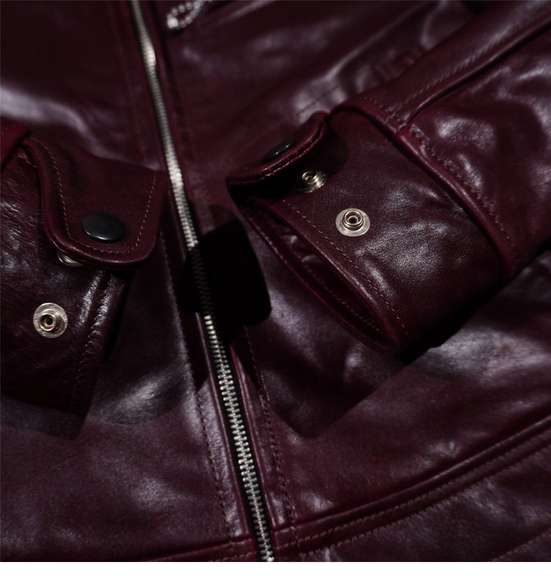 深みのあるバーガンディーカラーが渋い☆日本産オイルホースハイド