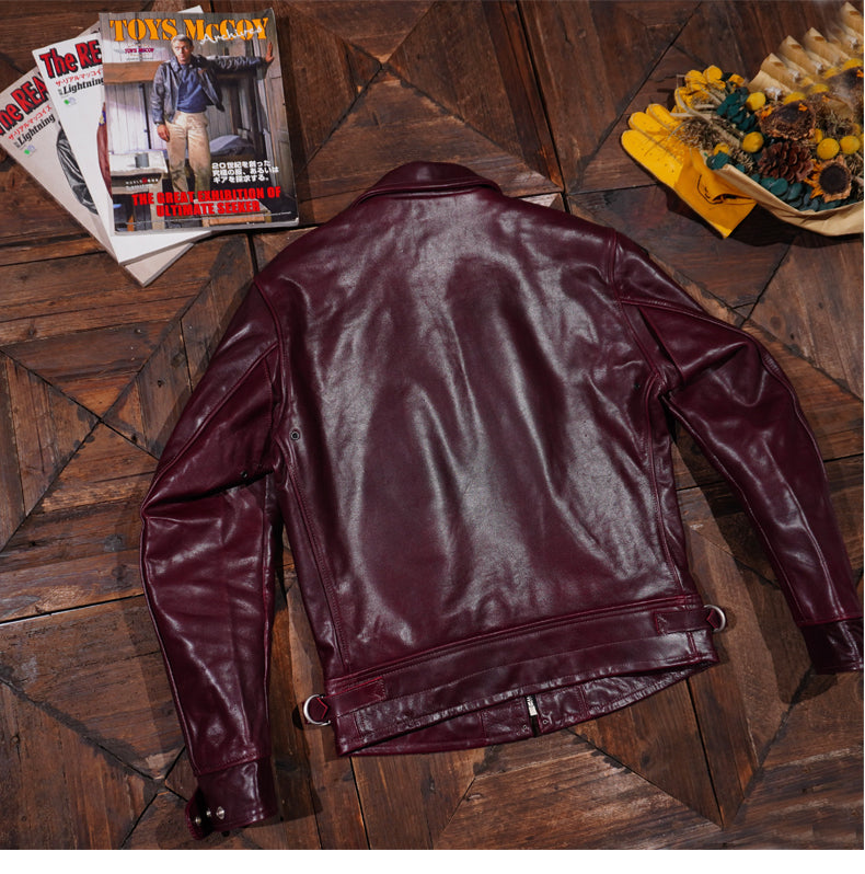 深みのあるバーガンディーカラーが渋い☆日本産オイルホースハイド