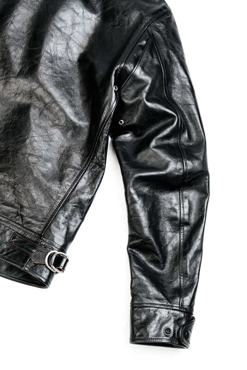 ☆茶芯ホースハイドレザー シングルライダースジャケット☆ – quietman