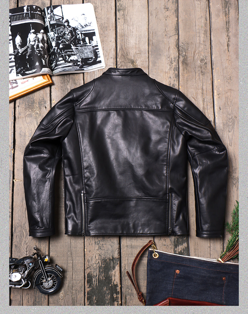 △ホースハイドレザー シングルライダース ジャケット▽S～5XL