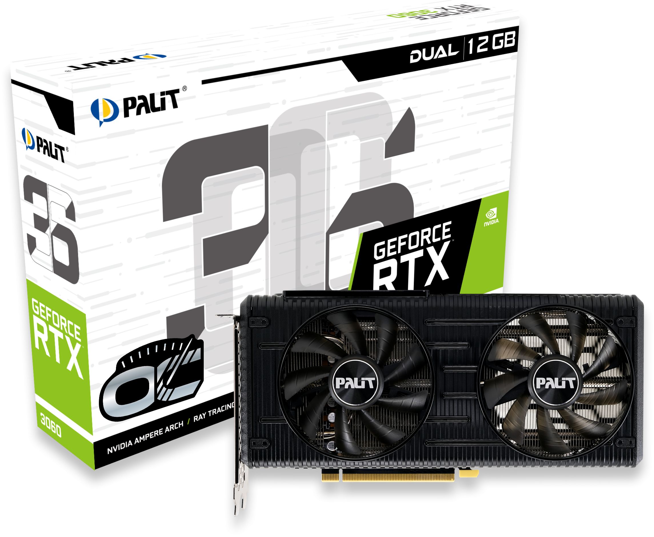 GeForce RTX 3060 DUAL 12GB Semi-Fanless Graphics Card