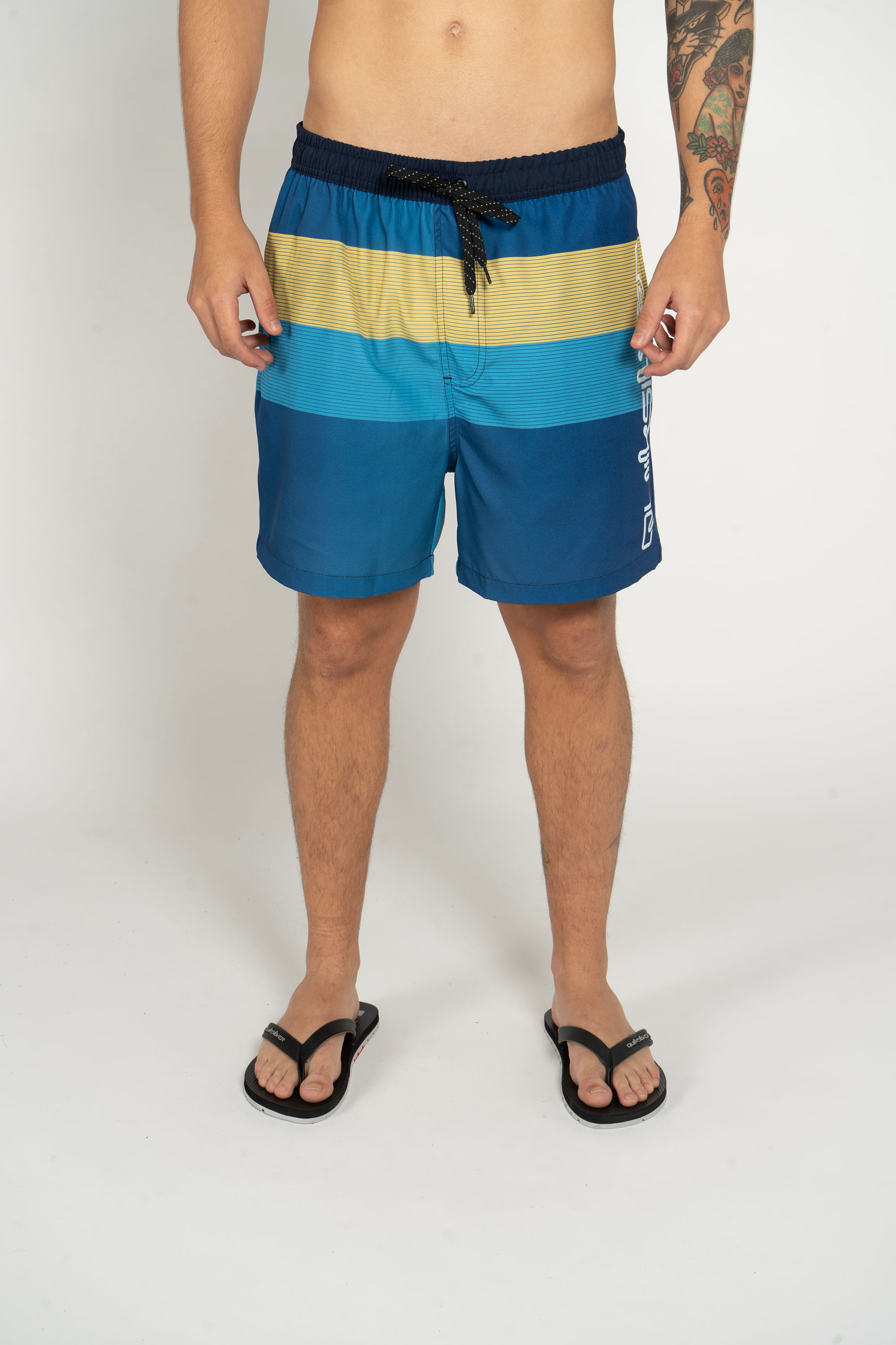 Boardshort Quiksilver Everyday Reconnect Stripe 17 Azul