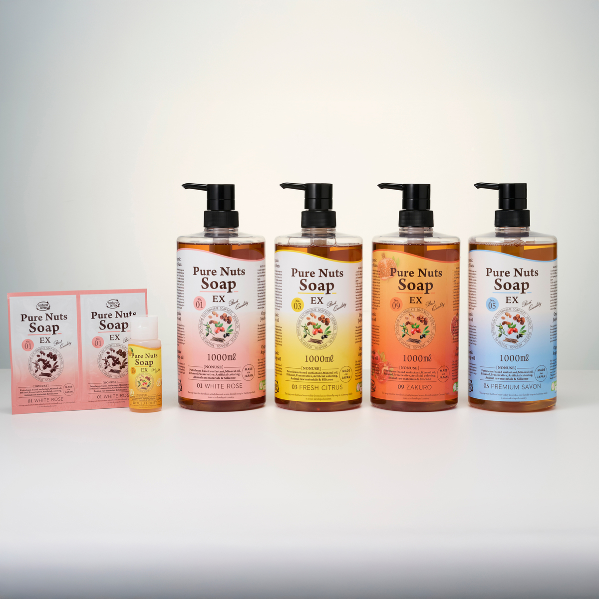 ピュアナッツソープEX 1000ml4本P付き特別セット natura cera