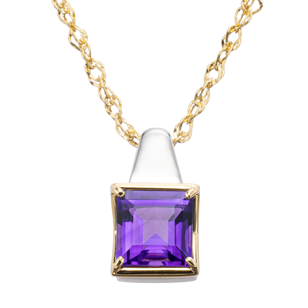 アメシストPT950/18KYGペンダント0.9ctUP ジュエルディオーネ