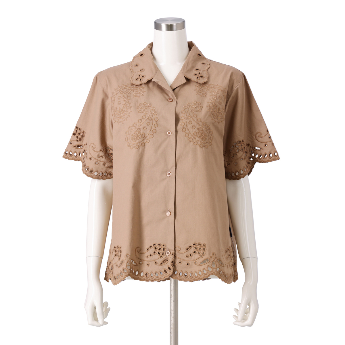 GRC スカラップ刺繍シャツ ギブリコレクション（Give Re Collection