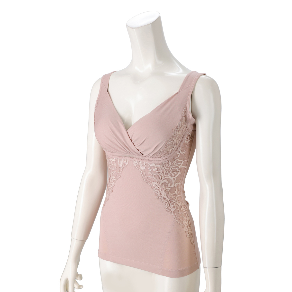 BRNYピース 綿混キャッチャーカップレースブラキャミ ブラデリス