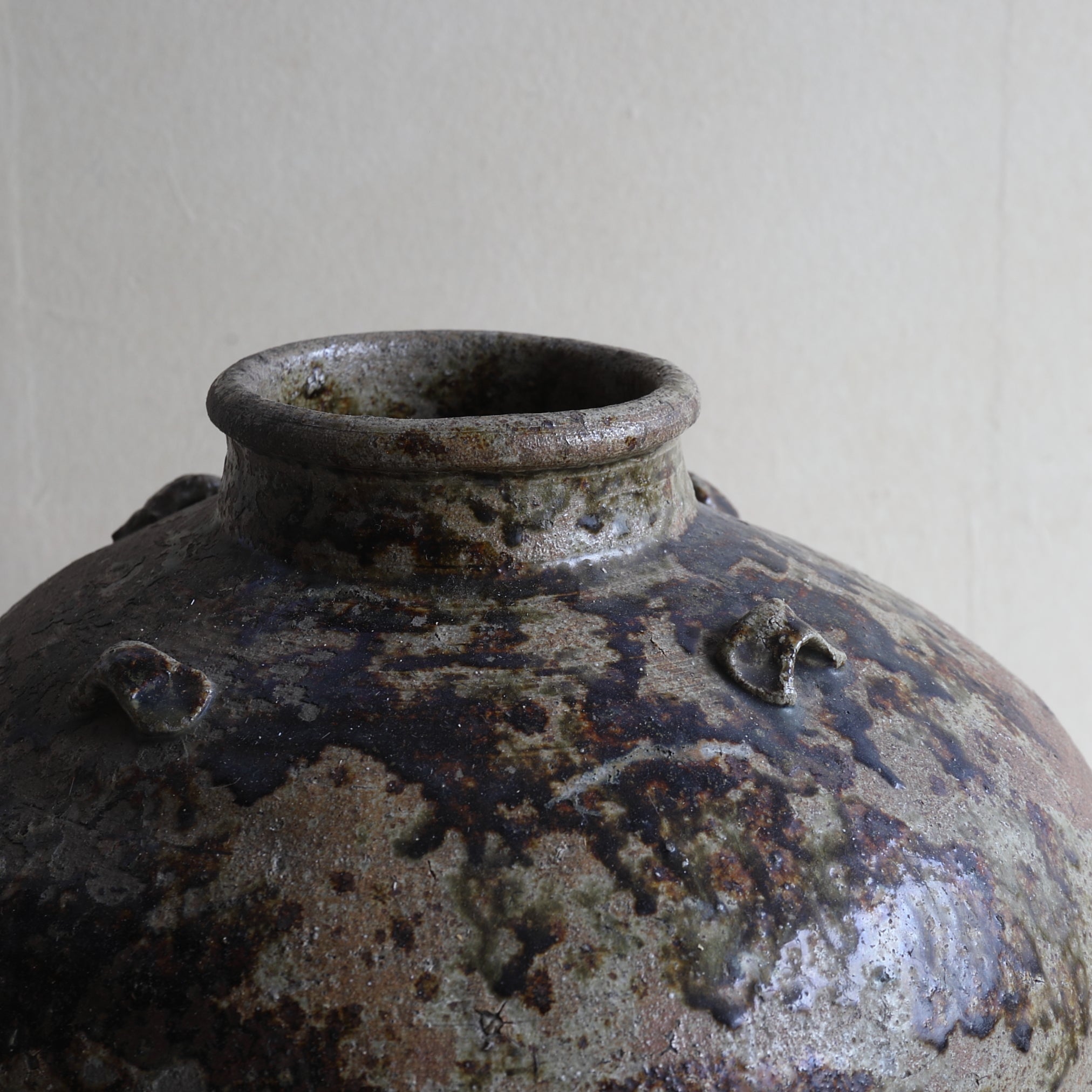 丹波焼 花瓶 壺 アンティーク レトロ 丹波焼 昇窯 壺 花瓶 丹波焼 昇窯