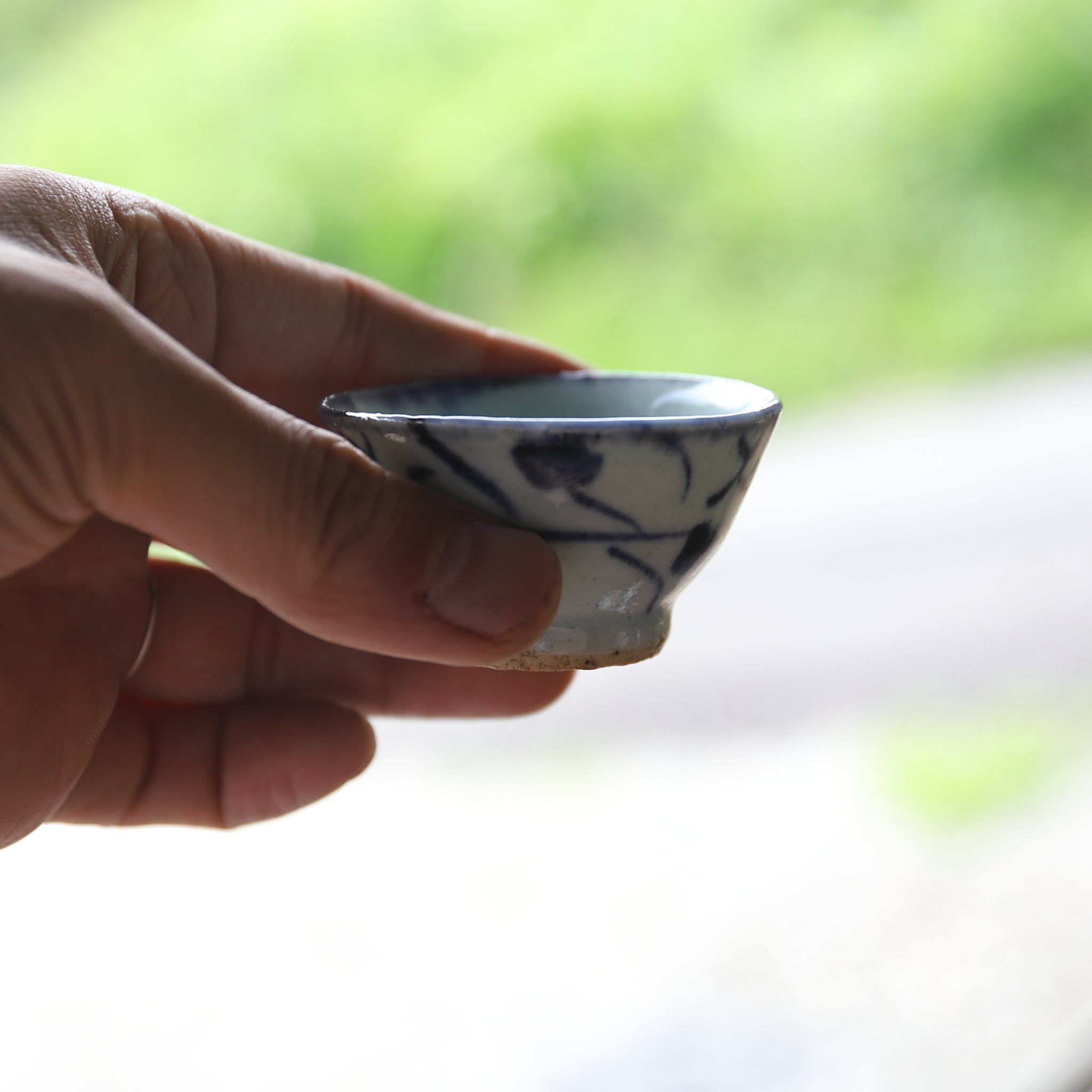 清代 染付草文煎茶碗 5客揃（1616–1911 CE） | 入蘆花（ロカニイル）