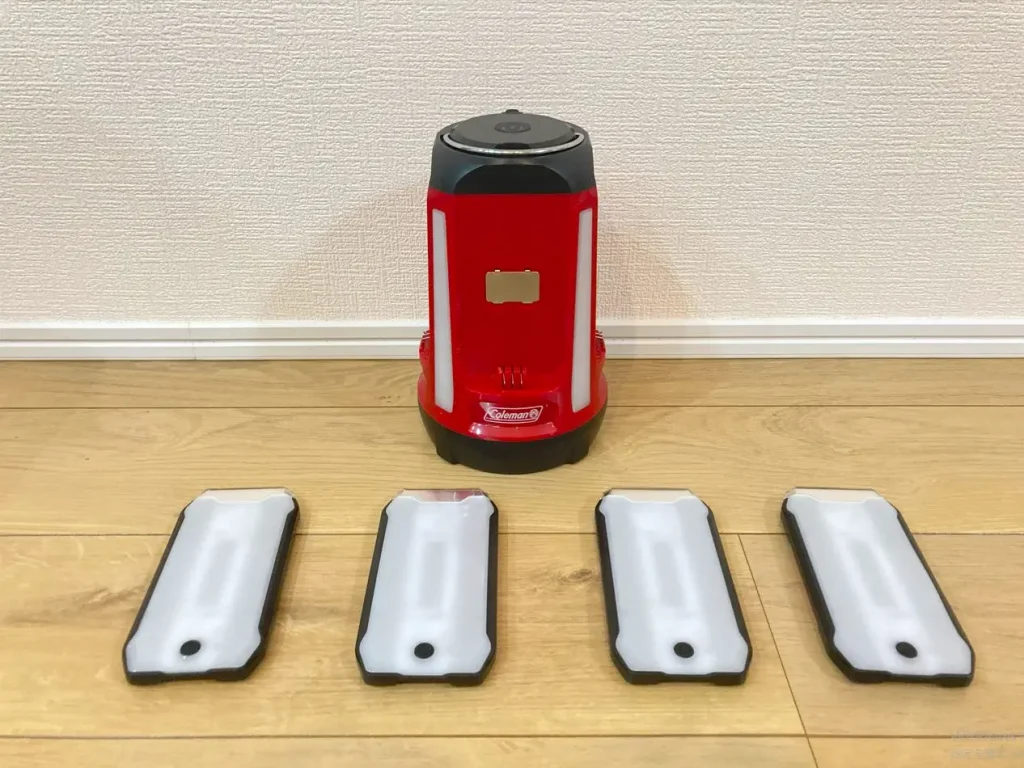 コールマン クアッドマルチパネルランタンのレビュー｜充電方法や電池