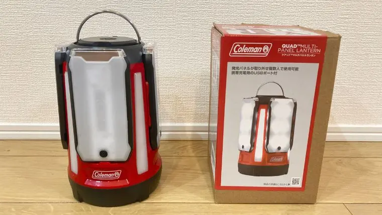 コールマン クアッドマルチパネルランタンのレビュー｜充電方法や電池