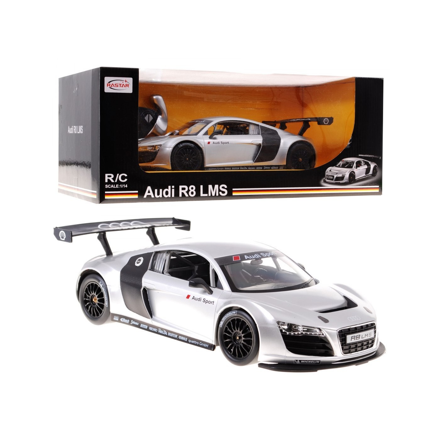 R C toy car Audi R8 Silver 1 14 RASTAR | Ramizb2b.com