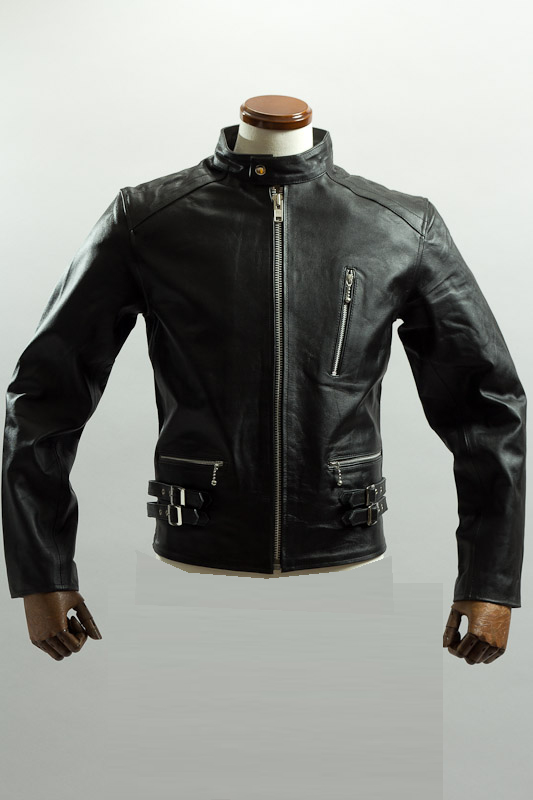 UKシングルライダースジャケット カウレザー ブラック、ライダース