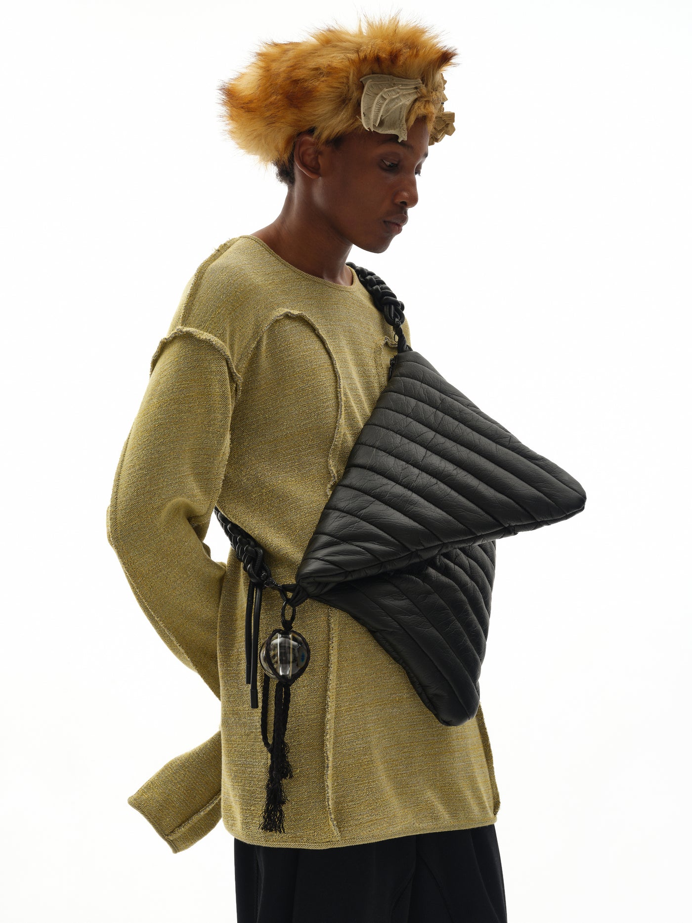 NUTEMPEROR / ナットエンペラー - PU LEATHER BAG (BLACK) | RADD LOUNGE