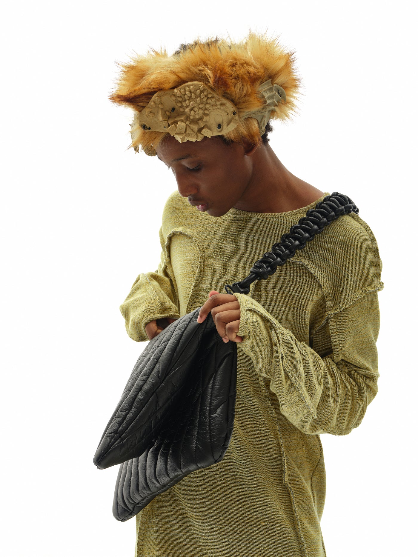 NUTEMPEROR / ナットエンペラー - PU LEATHER BAG (BLACK) | RADD LOUNGE