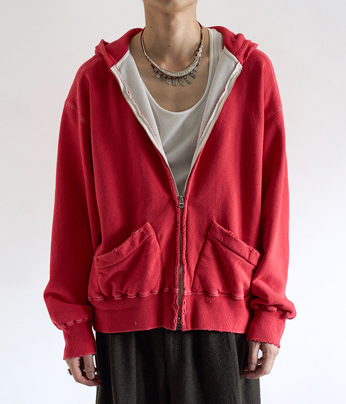 ANCELLM ZIP UP HOODIE [RED] - Fresh Service NECESSARY or