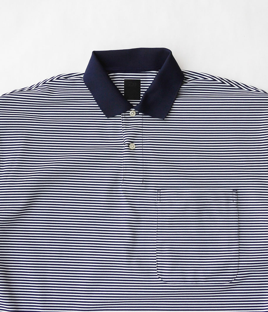 DAIWA PIER 39 TECH POLO SHIRTS S/S [WHITE×NAVY BORDER] - Fresh