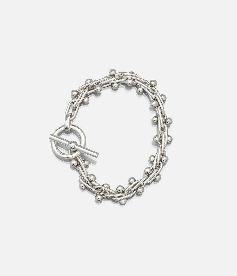 FIFTH Silver Beaded Bracelet / Medium - Fresh Service NECESSARY or