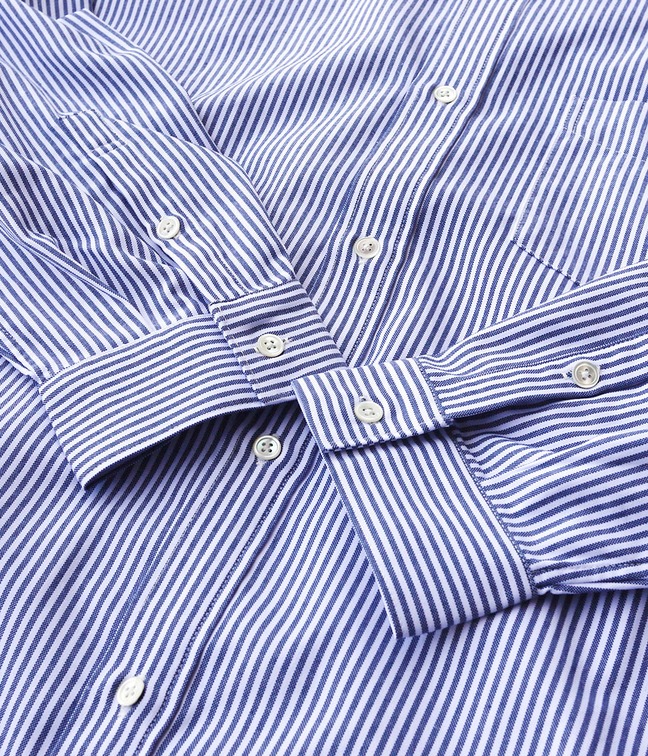 Fresh Service DRY OXFORD CORPORATE L/S B.D. SHIRT [BLUE STRIPE
