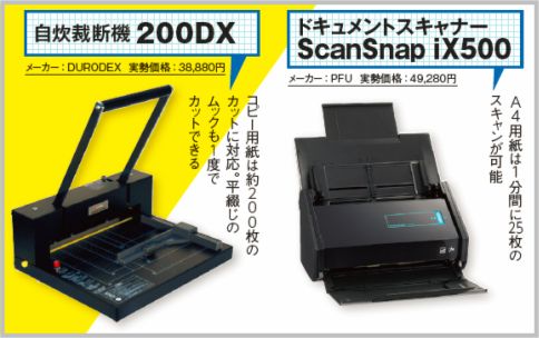 ScanSnap iX500と自炊裁断機200DXが最強コンビ