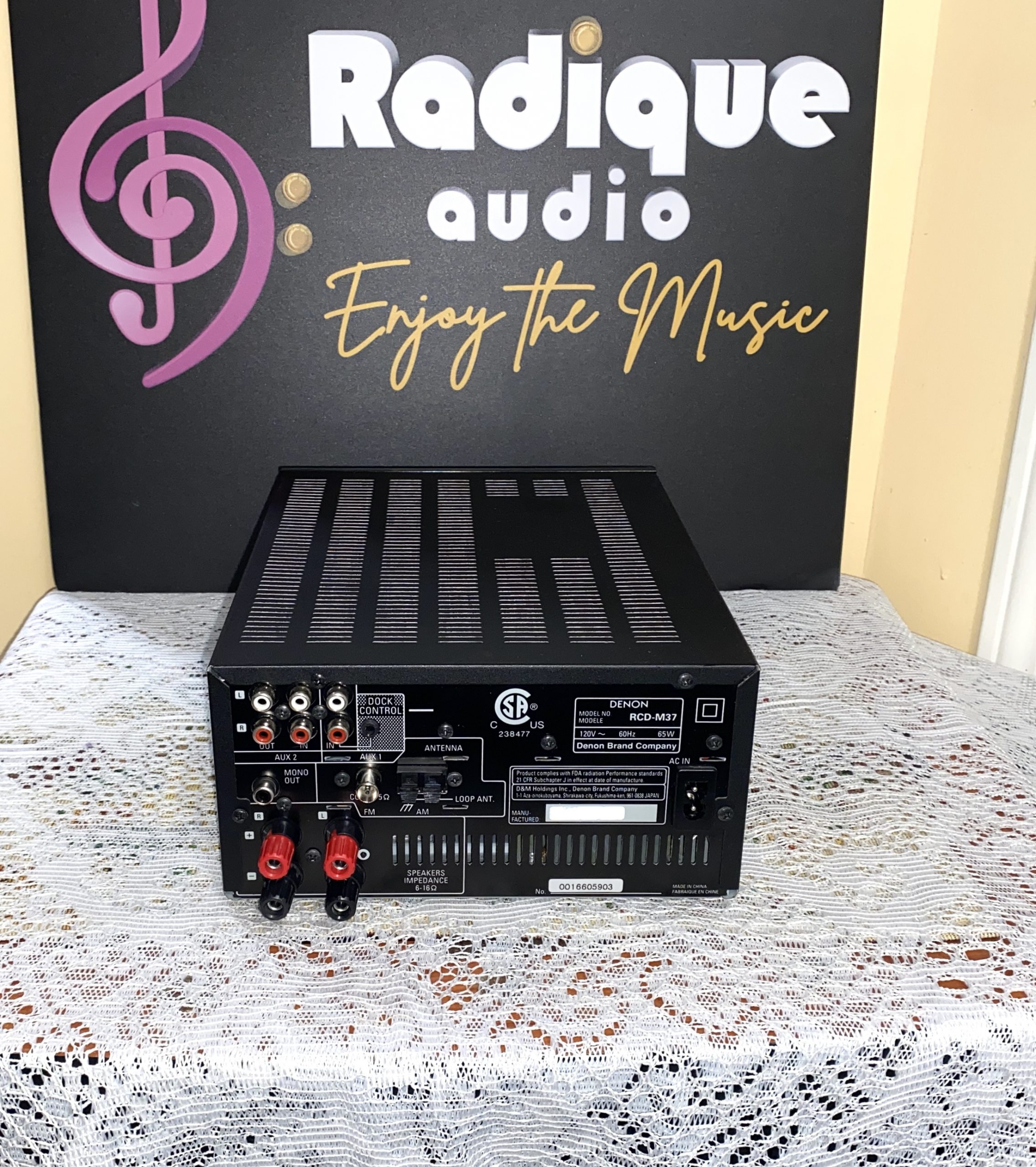 Denon Award Winning Micro Receiver with CD RCD-M37 - Radique Inc