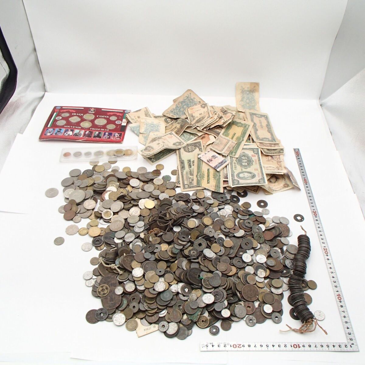 外貨も含んだ古銭を大量にまとめて高額買取しました！ 東京都のお客様