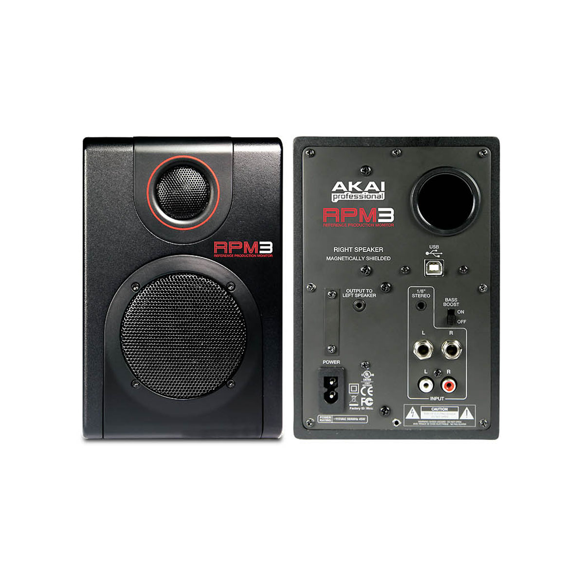 Akai RPM3 Production Monitors with USB Audio Interface