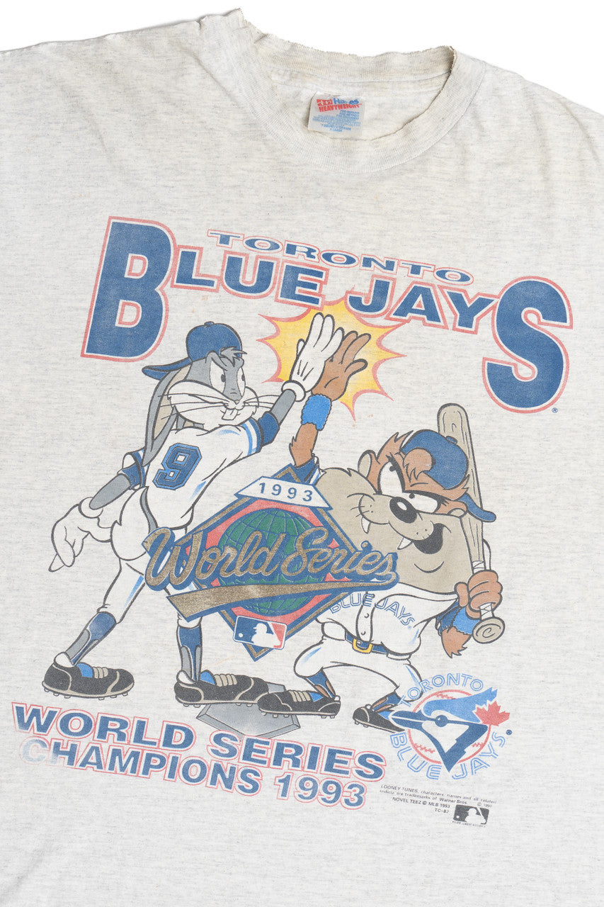 Vintage Distressed Looney Tunes 1993 Toronto Blue Jays World