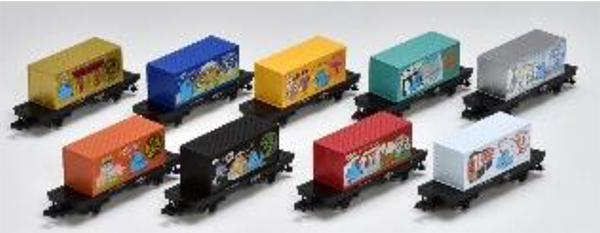 西日本エリアを表現した9色のNゲージコンテナ貨車セットが発売に