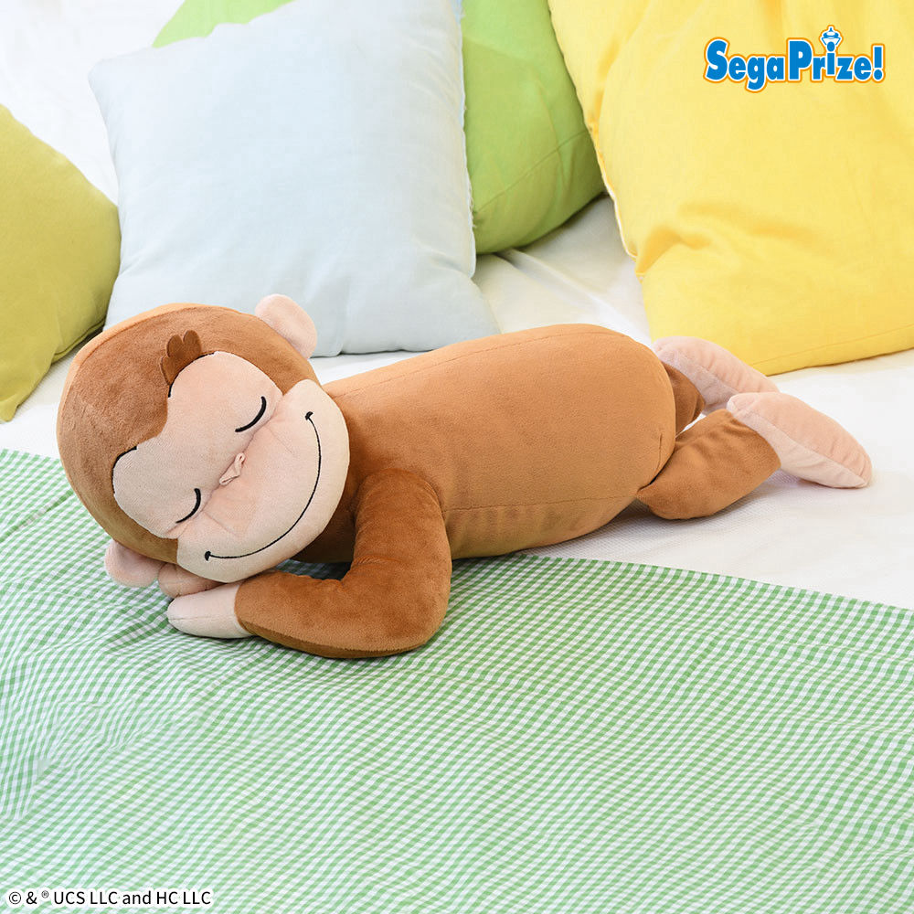 プライズ情報】おさるのジョージ スーパーラージぬいぐるみ おやすみ