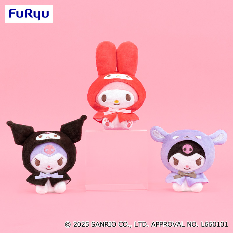 プライズ情報】マイメロディ・クロミ おめかしポンチョ付きぬいぐるみ