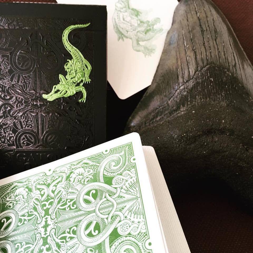 Green Gatorbacks-RarePlayingCards.com – Rare Playing Cards