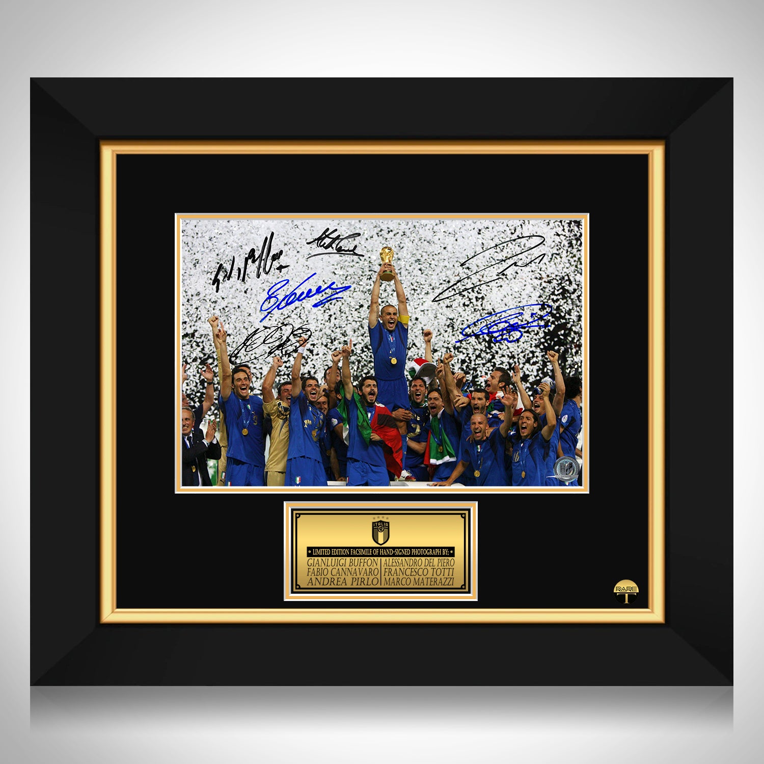 Italy 2006 World Cup Champions Team Photo Limited Signature