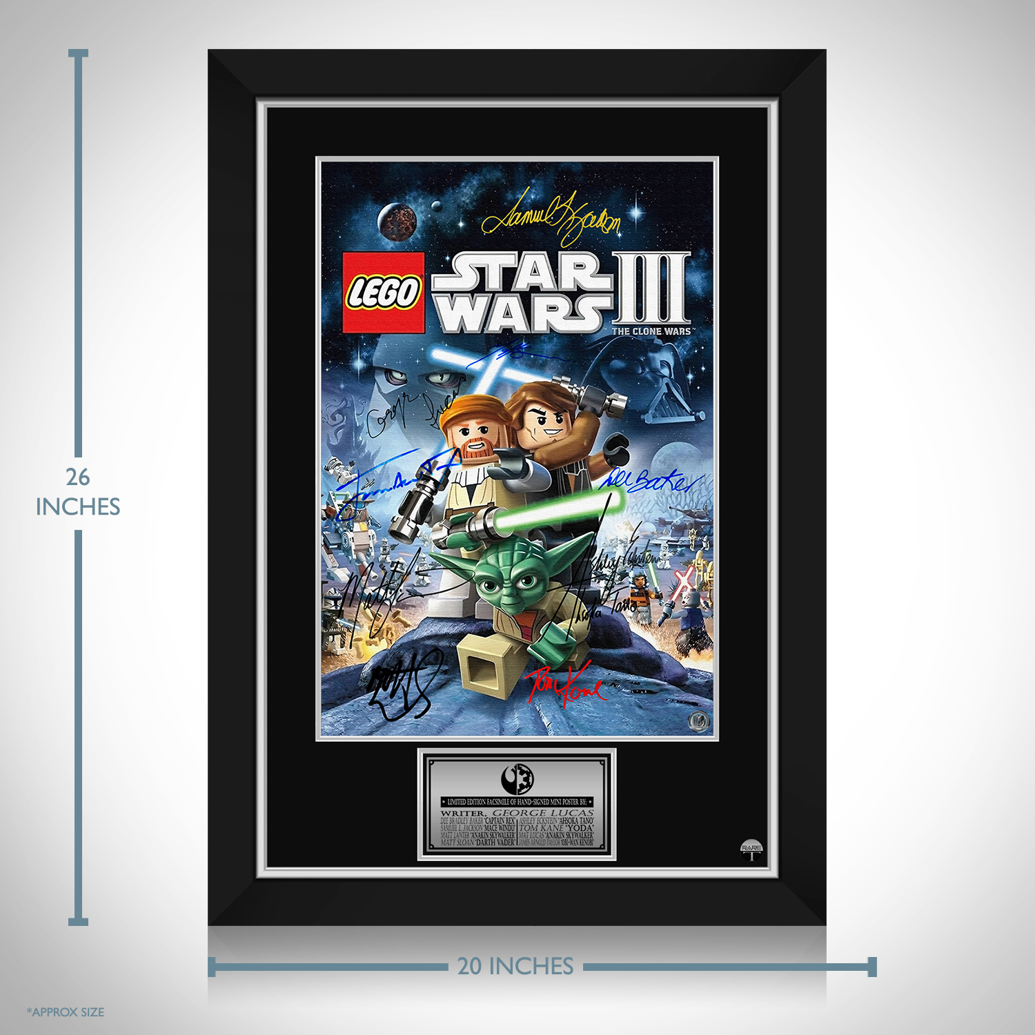 Lego Star Wars III The Clone Wars Mini Poster Limited Signature