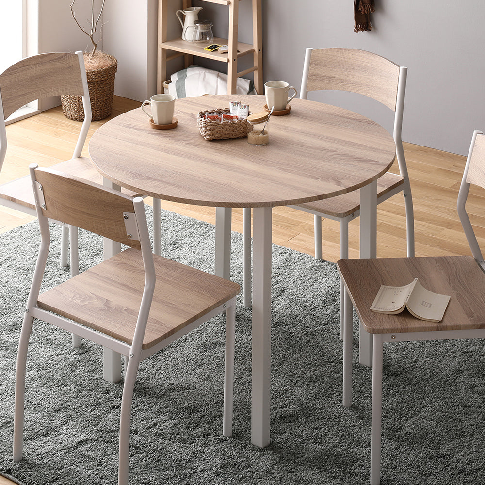 円形ダイニングテーブル/直径90cmのコンパクトなダイニングテーブル