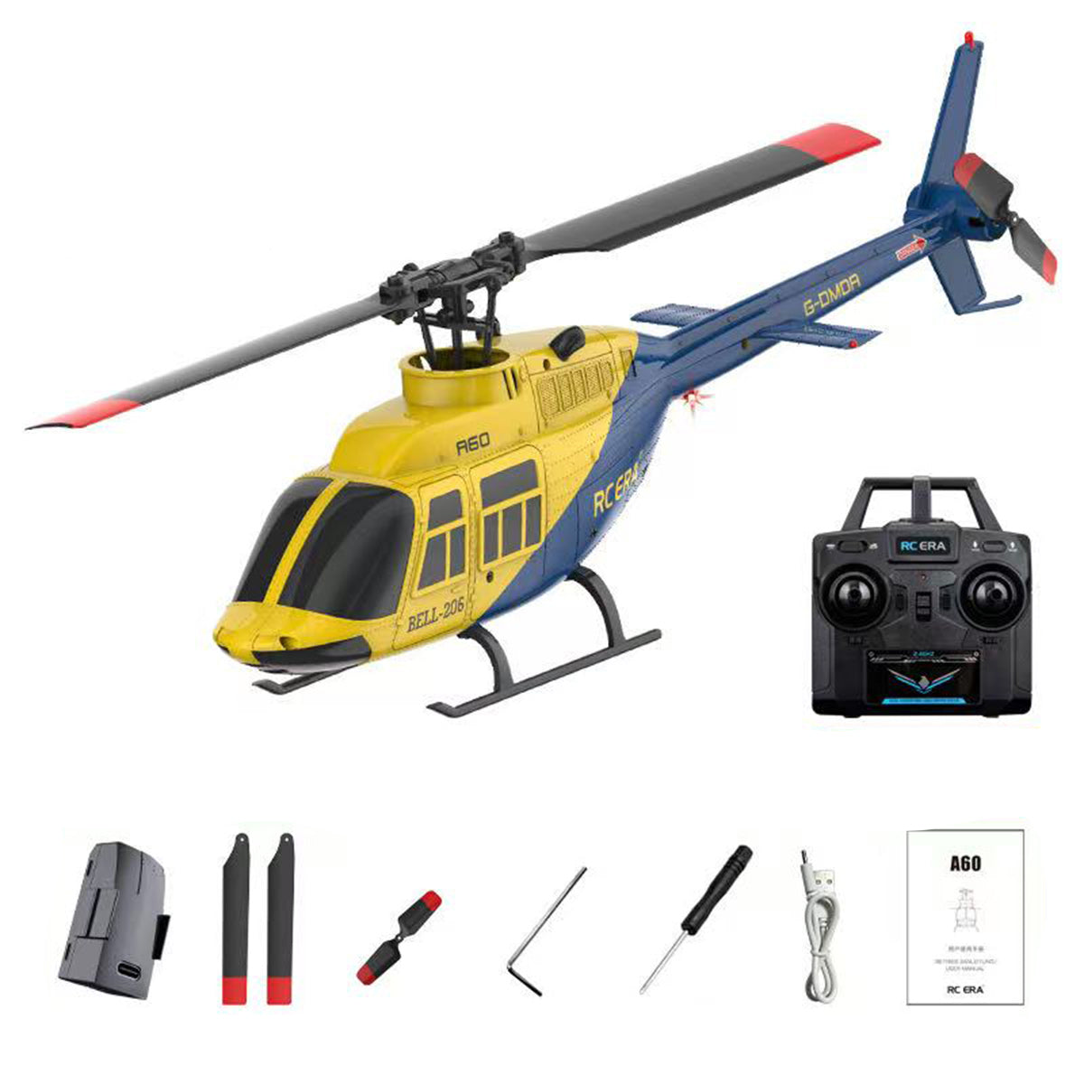 RC ERA A60 1/42 Scale Bell 206 90-Class 2.4G 4CH Single Rotor