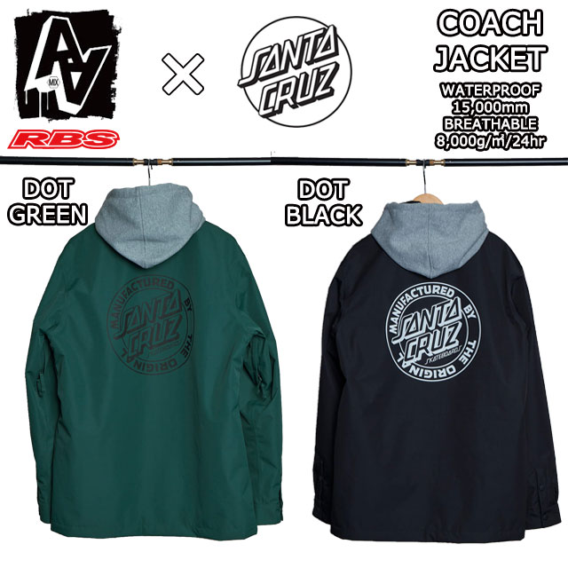 AA HARD WEAR ダブルエー COACH JACKET コーチジャケット SANTACRUZ