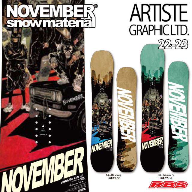 NOVEMBER 22-23 ARTISTE GRAPHIC LIMITED スノーボード 日本正規品RBS
