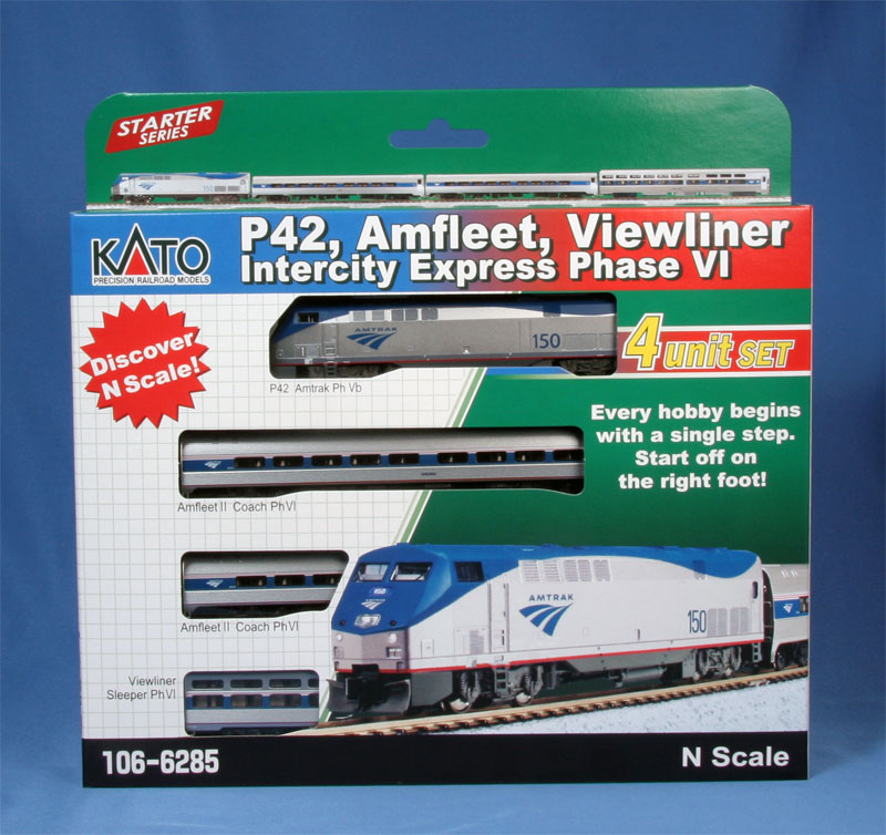 Kato N GE P42 Amfleet Viewliner Intercity Express Phase VI 4-Car