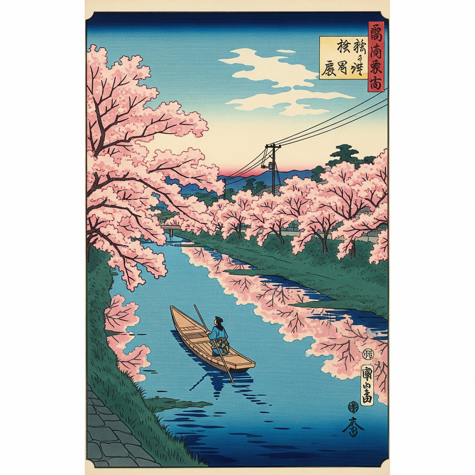 久喜のお隣幸手【権現堂公園×葛飾北斎風×川瀬巴水風】春の絶景が、二